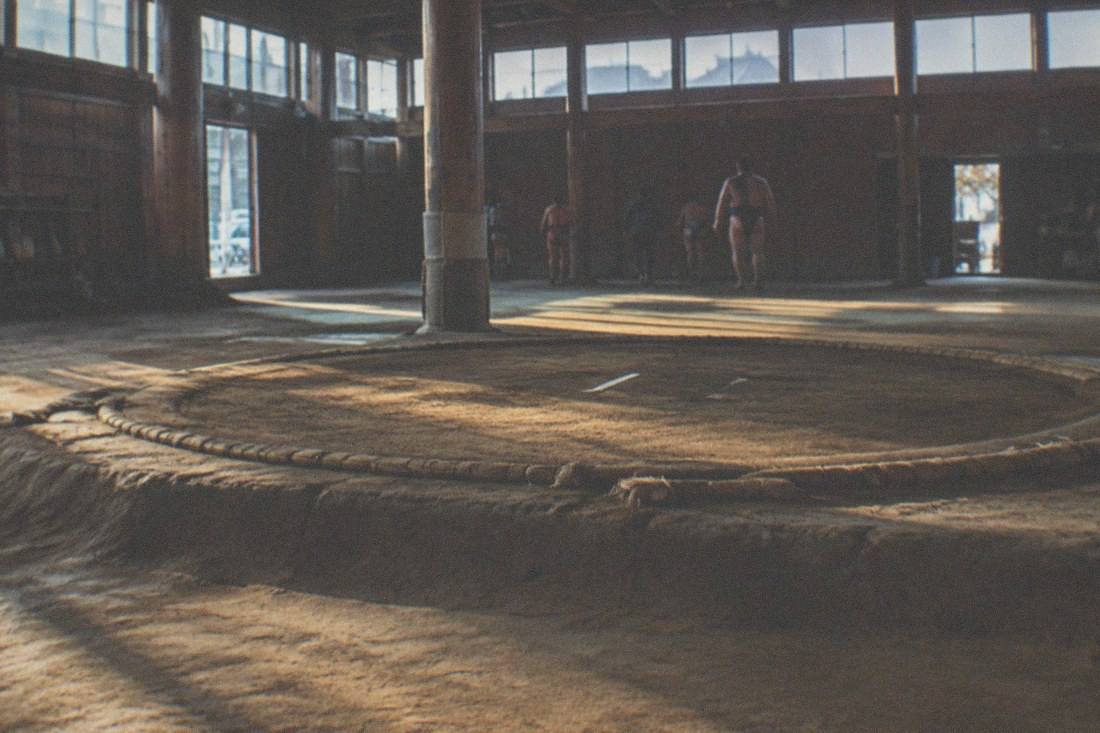 Morning Sumo Practice, Old Town, Fukuoka